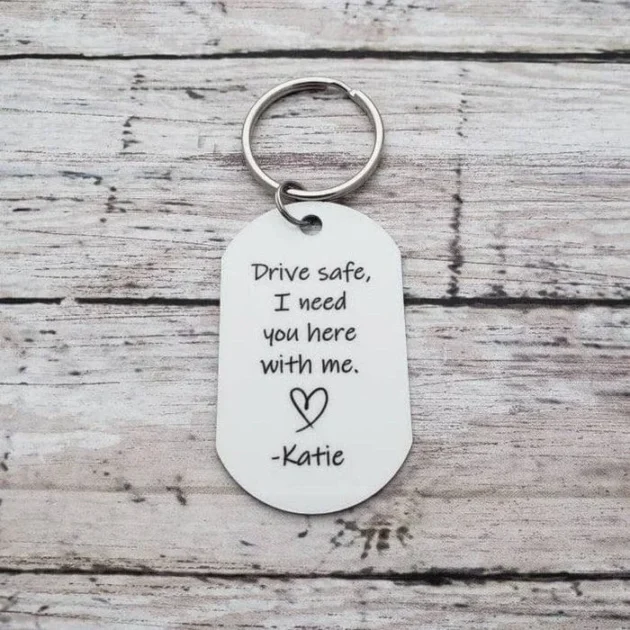 Drive Safe Custom Photo Keychain - Image 2