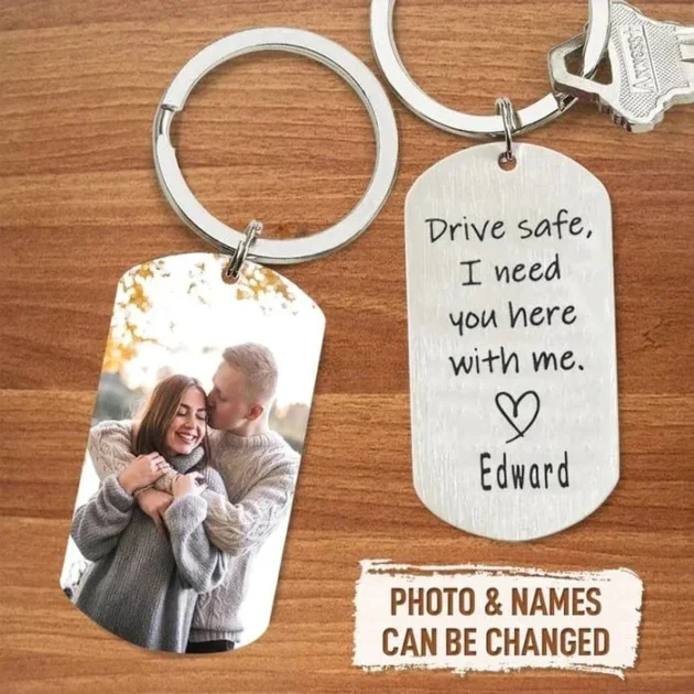 Drive Safe Custom Photo Keychain