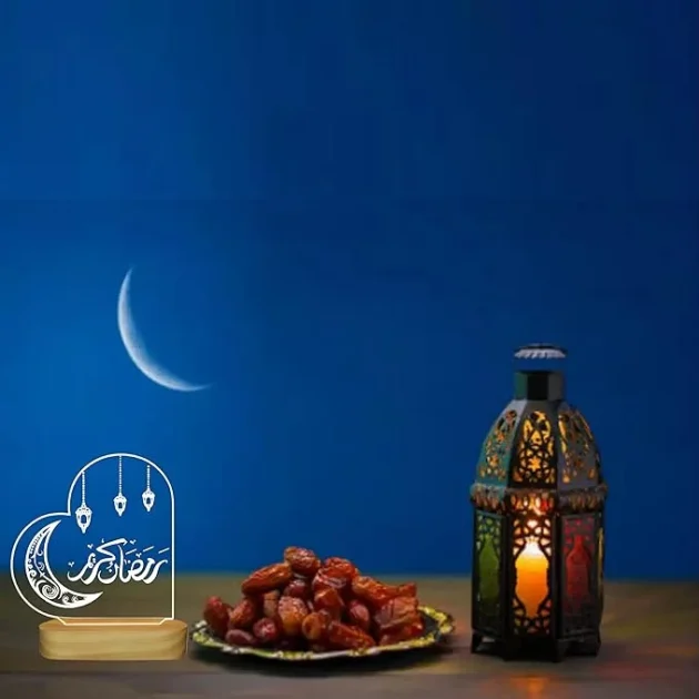 Ramadan LED Night Lamp Multicolor Festival Decoration with Islamic Art & Calligraphy - Image 8